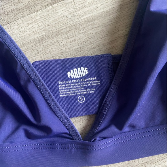 NEW Parade Bralette / Unpadded, Wire-free, Adjustable / Cobalt Blue, Small - Picture 2 of 3